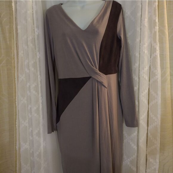 NYDJ Dresses & Skirts - NYDJ Not Your Daughter's Jeans Gray Color Block Dress